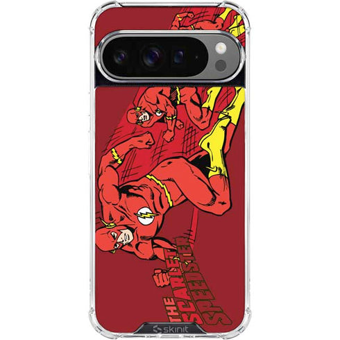 DC Comics The Flash Classic Art in Sequence Running pose Google Pixel 10 Pro XL Clear Case